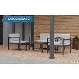 Aluminum Modern 4 Piece Sofa Seating Group for Patio Garden Outdoor W2298S00017