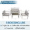 Aluminum Modern 4 Piece Sofa Seating Group for Patio Garden Outdoor W2298S00018