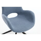 Teddy Velvet Upholstered Chair with Metal Legs,Modern Accent without Wheels, Home Office Chair Desk Chair Computer Task Chair with 360 Degree Rotating for Office Bedroom Living Room,Navy Blue