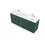 80" Bathroom Vanity with Double Sink, Freestanding Modern Bathroom Vanity with Soft-Close Cabinet and 3 Drawers, Solid Wood Bathroom Storage Cabinet with Quartz Countertop, Green W2316P151235