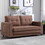 3-in-1 Upholstered Futon Sofa Convertible Floor Sofa bed,Foldable Tufted Loveseat with Pull Out Sleeper Couch Bed,Folding Mattres Love Seat Daybed w/Side Pockets for Living Room, Brown