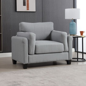 Oversized Armchair-Modern Accent Chair & Single Sofa Lounge, 46.75" Wide, Comfortable Seating,Comfy Accent Chair Deep Seat for Living Room & Bedroom, Gray W2325P173113