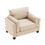 Modern Sofa Couch, 23" Deep Seat Sectional Sofa for Living Room, Single Sofa, Boucl&#233; Couch Sofa, Khaki Chair W2325P173115