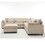 Modular Sectional Sofa Couch,Modern Minimalist Couches for Living Room,Free Combination Deep Seat Corner Couch for Living Room,Corduroy, Beige W2325S00013