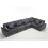 Modular Sectional Sofa Couches Set,Corduroy Upholstered Deep Seat Comfy Sofa for Living Room 5 Seat,Dark Gray W2325S00018