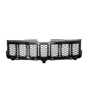 for 2017-2020 Jeep Grand Cherokee Front Bumper Upper Grille Gloss Black Grill W2329P150100