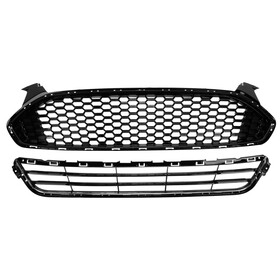 Fit 2013-2016 Ford Fusion Front Bumper Upper+Lower Grille Grill Kit W2329P150106