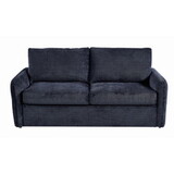 Queen Size Sleeper Sofa Pull Out Bed, Convertible Sofa Bed Couch 2 in 1, with Foam Mattress for Living Room, Dark Grey