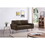 Queen Size Sleeper Sofa Pull Out Bed, Convertible Sofa Bed Couch 2 in 1, with Foam Mattress for Living Room, Dark Grey
