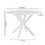 42.1"WHITE Table Mid-century Dining Table for 4-6 people with Round MDF Table Top, Pedestal Dining Table, End Table Leisure Coffee Table,cross leg W234122455