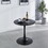 31.5"Black Tulip Table Mid-century Dining Table for 2-4 people with Round MDF Table Top, Pedestal Dining Table, End Table Leisure Coffee Table W23424854