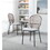 BLACK and gray sennit chair,set of 4,dining chair,coffee chair W23460281