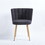 Modern GRAY dining chair(set of 2) with iron tube wood color legs, shorthair cushions and comfortable backrest, suitable for dining room, living room, cafe, simple structure. W23461122