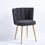 Modern GRAY dining chair(set of 2) with iron tube wood color legs, shorthair cushions and comfortable backrest, suitable for dining room, living room, cafe, simple structure. W23461122