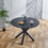 W234P143405 Matte Black+MDF+Kitchen & Dining Tables