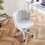 set of 1,Home Office Chair,Fluffy Fuzzy Comfortable Makeup Vanity Chair,Swivel Desk Chair Height Adjustable Dressing Chair for Bedroom W234P153944