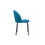 Blue Modern chair(set of 2) with iron tube legs, soft cushions and comfortable backrest, suitable for dining room, living room, cafe