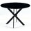 42.1"BLACK Table Mid-century Dining Table for 4-6 people with Round MDF Table Top, Pedestal Dining Table, End Table Leisure Coffee Table,cross leg W234P185624