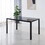 Dining Table with metal leg and glass,Modern Space Saving Kitchen Table for Living Room,black glass table,120x70x75cm,dining table,kitchen table,coffee table W234P210932