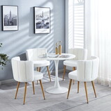 1+4,5pieces table and chair,white dining sets,kitchen sets,coffee sets,MDF table and fabric chair W234S00053