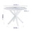 1+4,5pieces dining set,42.1"WHITE Table cross leg Mid-century Dining Table for 4-6 people with Round MDF Table Top, Pedestal Dining Table, End Table Leisure Coffee Table W234S00057