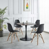 1+4,5pieces dining set, Table metal leg Mid-century Dining Table for 4-6 people with MDF Table Top, Pedestal Dining Table, End Table Leisure Coffee Table W234S00061