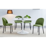1+4,5pieces dining set, Table metal leg Mid-century Dining Table for 4-6 people with MDF Table Top, Pedestal Dining Table, End Table Leisure Coffee Table W234S00066