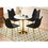 1+4,5pieces dining set, Table metal leg Mid-century Dining Table for 4-6 people with MDF Table Top, Pedestal Dining Table, End Table Leisure Coffee Table W234S00069
