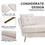 Velvet Loveseat Sofa Upholstered Couch with Golden Metal Legs Club Two-Seat Sofa for Living Reading Room Bedroom Apartment Small Space Dorm,White. W2363S00001
