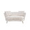 Velvet Loveseat Sofa Upholstered Couch with Golden Metal Legs Club Two-Seat Sofa for Living Reading Room Bedroom Apartment Small Space Dorm,White. W2363S00001
