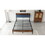 Black Queen Metal Bed Frame with Upholstered Headboard and Footboard and Iron Slats, Rustic Bed Base, Heavy Duty Platform Bed Frame,12 inch Underbed Storage/No Springs Required W2367P152446