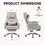 Swivel Ergonomic Office Chair, Technology Leather High Back Office Chair with Lumbar Support Headrest, Sedentary Comfortable Boss Chair, 155&#176; Reclining Computer Chair (Color : Grey) W2367P181248