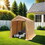 7x12ft Outdoor Portable Gazebo Storage Shelter Shed with 2 Roll up Zipper Doors & Vents Carport for Motorcycle Waterproof and UV Resistant Anti-Snow Portable Garage Kit Tent, Sand W2373P186910