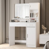 Makeup Vanity with Mirror and Light P-W2386P192262