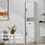 69" H Tall Bathroom Storage Cabinet with 2 Barn Doors and 1 Drawer, Narrow Storage Unit, Adjustable Shelves,Floor Cabinet for Bathroom, Living Room, Entryway,Kitchen,(White) W2386P207737