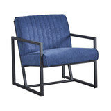 Fabric (Blue) + Steel Armchair, for Kitchen, Dining, Bedroom, Living Room W24002852
