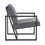Fabric (GREY)+ steel armchair, for Kitchen, Dining, Bedroom, Living Room W24002854