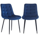 Dining Chair 2PCS (BLUE), Suitable for restaurants, cafes, taverns, offices, living rooms, reception rooms.Simple structure, easy installation. W24062818
