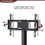 Black Multi-function TV Stand Height Adjustable Bracket Swivel 3-Tier W24105047