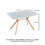 Modern Minimalist StyleDining Table MDF Anti-Scratch Top Metal Shelf Metal Heat Transfer Legs Leveling Feet for Dining Room Kitchen Office Table x 1(White) W241113187