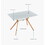 Modern Minimalist StyleDining Table MDF Anti-Scratch Top Metal Shelf Metal Heat Transfer Legs Leveling Feet for Dining Room Kitchen Office Table x 1(White) W241113187