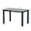 Modern tempered glass black dining table, simple rectangular metal table legs living room kitchen table W24137458
