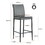 Grey Leather Barstool Dining Counter Height Chair Set of 2 W24154204