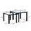 Nesting Coffee Table Set of 2, Square Modern Stacking Table with Tempered Glass Finish for Living Room,Transparent W24162782