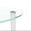 Transparent Oval glass coffee table, modern table with stainless steel leg, tea table 3-layer glass table for living room W24164019