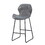 Set of 2, Leather Bar Chair with High-Density Sponge, PU Chair Counter Height Pub Kitchen Stools for Dining room,homes,bars, kitchens,Gray W24167818