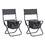 2-piece Folding Outdoor Chair with Storage Bag, Portable Chair for indoor, Outdoor Camping, Picnics and Fishing,Grey W24172221