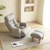 Adjustable head and waist, game chair, lounge chair in the living room, 360 degree rotatable sofa chair,Rotatable seat Leisure Chair deck chair,Leisure sofa and lounge chair combination W244S00001