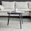 Modern coffee table,black metal frame with sintered stone tabletop W24740003
