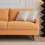 64" W Fabric Upholstered Love seat with metal Legs/High Resilience Sponge Couch for Living Room, Bedroom, Apartment,Yellow W24769879